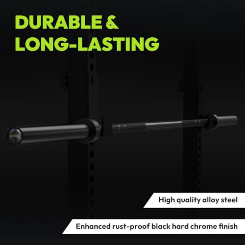 Image of HANDBODE Squat Rack, 7ft Barbell, Weight Plates Set 160 lb, Home Gym Equipment, Black
