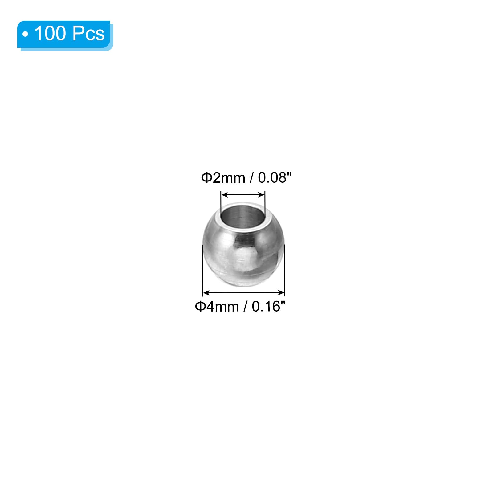 PATIKIL Smooth Round Spacer Beads - Image 2