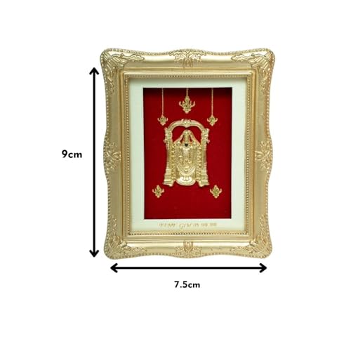 Image of EKA Divine Series - Balaji 24kt Gold Foil Frame | Vastu Positive Artwork for Wealth, Peace & Devotion | Religious Decorative Gift for Home, Housewarmings,Office & Pooja Room (7.5 cm x 9 cm)