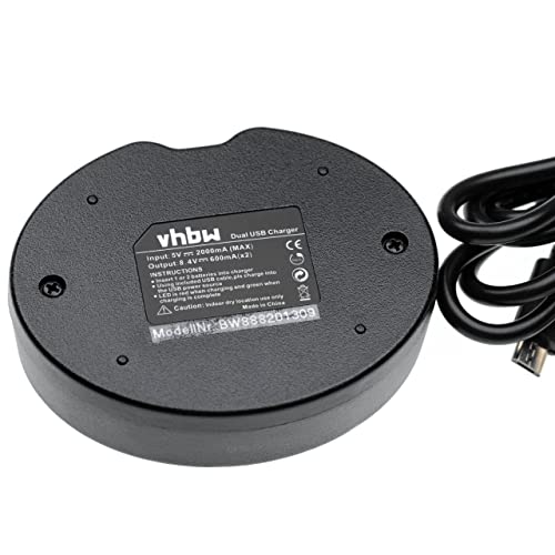 Contenuto della spedizione: 1x caricabatterie, 1x cavo USB con connessione micro-USB | Accessori per fotocamere - di vhbw