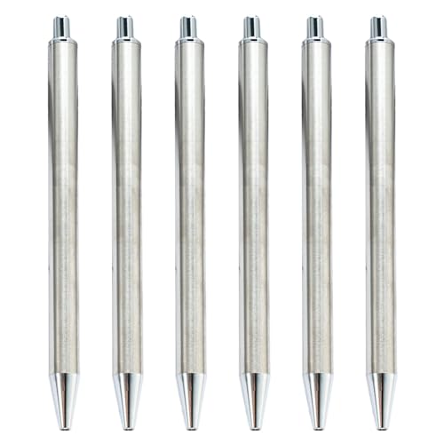 6 bolígrafos retráctiles para oficina, punta de 1,0 mm, lisa, para escribir inscripciones de invitados para suministros escolares