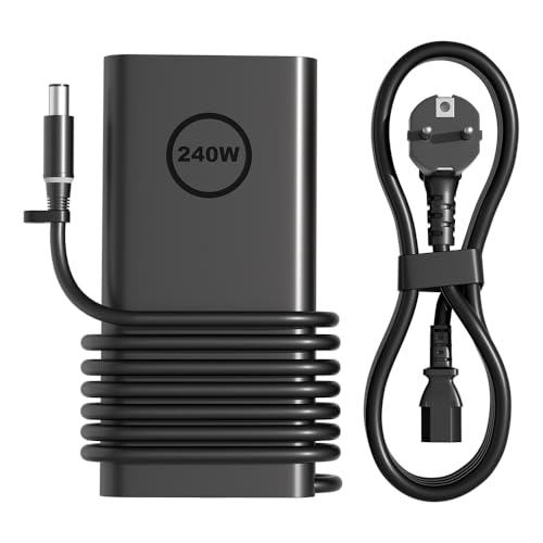 240W Slim Gan Style Netzteil Ladekabel for Dell Alienware x17 x16 x15 M17 M17x M15 M14x 17 15 Precision 7780 7770 7670 7680 7550 7560 Dell G16 G15 G7 5521 5535 5530 7620 7790 Gaming Laptop LA240PM200