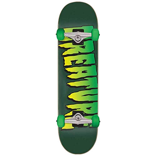 Hot Deals Creature Logo Full Sk8 Completes, Green 8.00in x 31.25in