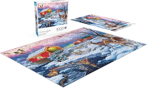Rompecabezas Buffalo Games - Navidad en el Campo - 1000 piezas para adultos | Arte de Darrell Bush, Hecho en EE.UU., Cartón reciclado, Tamaño final 26,75 x 19,75 pulgadas, Incluye póster, Ideal para regalar y enmarcar miniatura 4