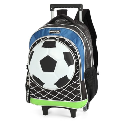 Mochila com Rodinhas e Alças Futebol 3D Up4You 2025