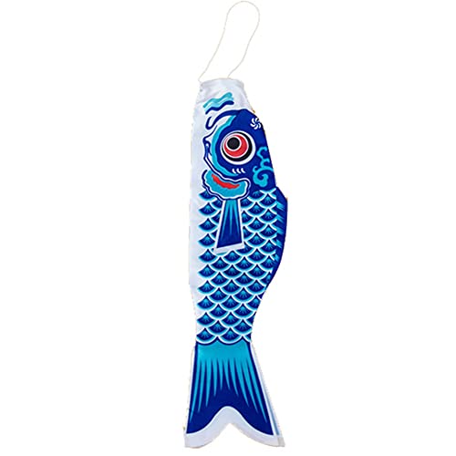 Carpa Manica A Vento Koi Nobori Stile Giapponese Colorato Vento Calzino Koinobori Pesce Anime Carpa L'aquilone Bandiere Bandiera Appeso Decorazione(Blue,70cm)