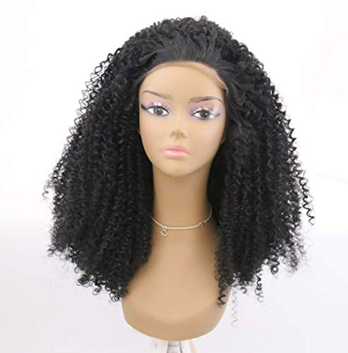 Perruque petit rouleau court SHANG avec lacet frontal pour masquer la perte de cheveux