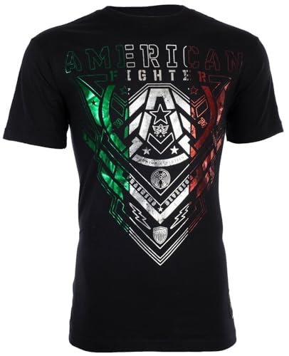 American Fighter Men's T-Shirt Kendelton Crew Neck Black S-5XL