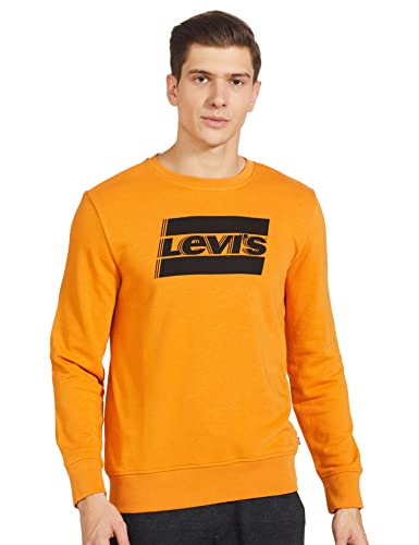 Image of Levi's Men's Cottonblend Crew Neck Sweatshirts (59638-0085XL Brown-01 XL)