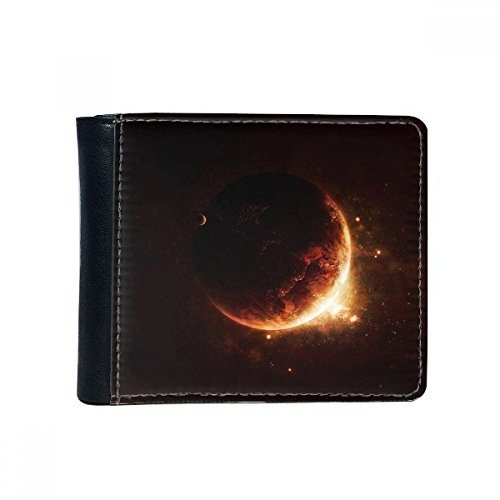 Porte-cadeau portefeuille homme planète d'or brillant bifold multicolore unique