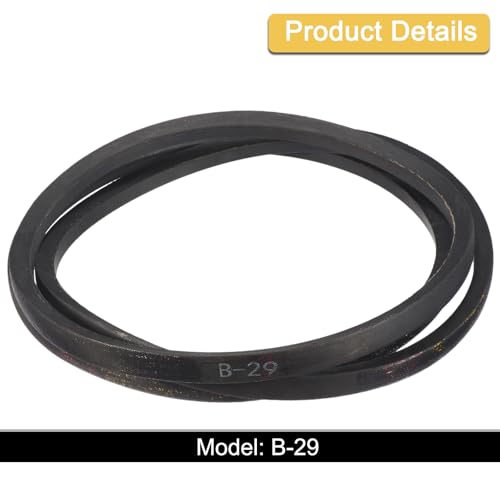 Image of uxcell 3 Pack B-29 Classic Wrapped V-Belt, 31 inch Outside Circumference Wrapped Industrial Rubber V-Belt B Profile V-Belt for Industrial Machinery Equipment, Black