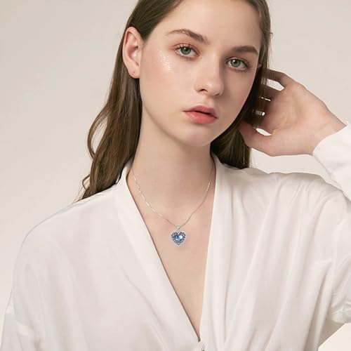 YFN Locket Necklace 925 Sterling Silver Heart Locket Necklace that Holds Pictures for Women Jewelry Gifts2