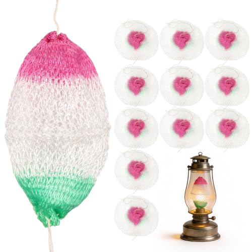 EXCEART Gas Lantern Mantles 12 Pack Rayon Lantern Mantles Replacement for Kerosene Lamps Windproof Camping Wick Mantle Easy Install Outdoor Lighting Accessories