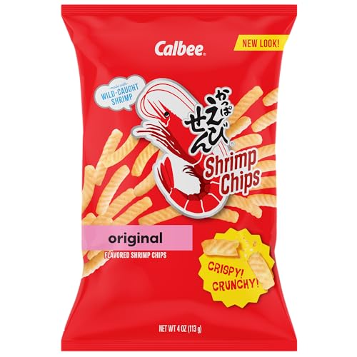 Calbee Shrimp Flavored Chips 4 ounces Bag (2 Pack)