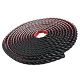 Yuanpgky Flexible PVC-Wandverkleidungsstreifen für dekorative Formkanten, 5 m, selbstklebend und abziehbar, für Heimwerker, kompatibel mit Fliesen, Glas, Holz, Schwarz
