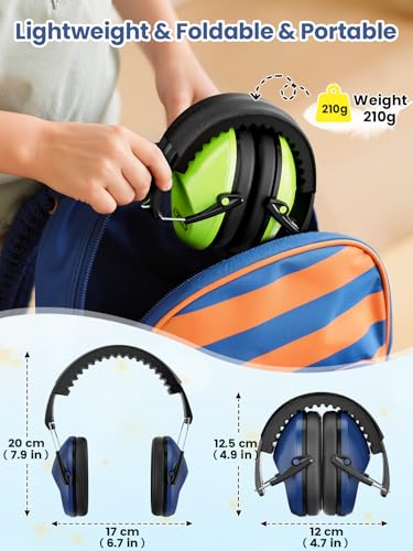 Image of Dr.meter Noise Cancelling Headphones For Kids 2PACK, 27.4SNR Kids Ear Protection Ear Muffs for Toddler Hearing Protection, Noise Reduction Earmuffs for Fireworks, Monster Jam, Autism Sensory, Focus