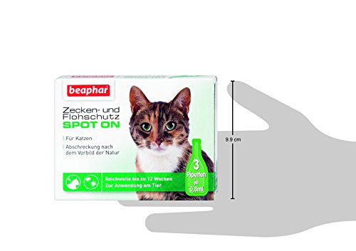 Zecken- und Flohschutz Spot ON für Hunde über 15 kg & Zecken- und Flohschutz Spot On für Katzen, Zecken- und Flohschutz mit Margosa Extrakt, 3 x 0,8 ml