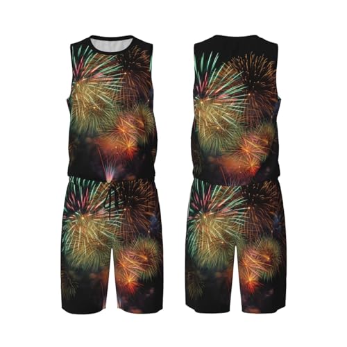 Maillot de basket-ball homme Fireworks short sport ensemble 2 pièces respirant