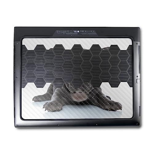 Image of MightySkins Carbon Fiber Skin Compatible With Alienware M18 R1 (2023) Full Wrap Kit - French Bulldog | Protective Durable Textured Carbon Fiber Finish | Easy To Apply & Change Styles | Made in the USA