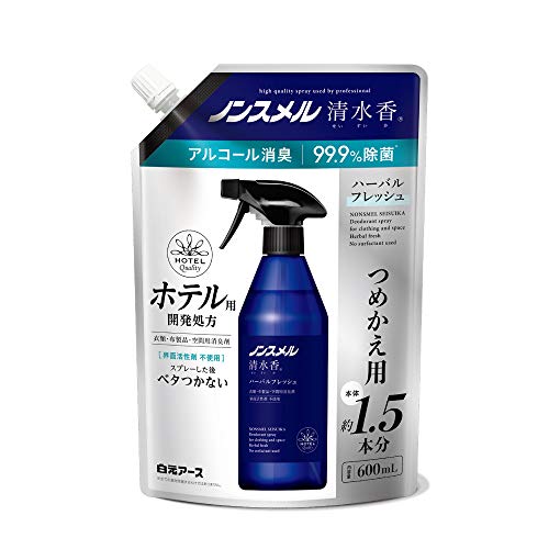 アース製薬 ノンスメル清水香 ハーバルフレッシュ つめかえパウチ 600ml