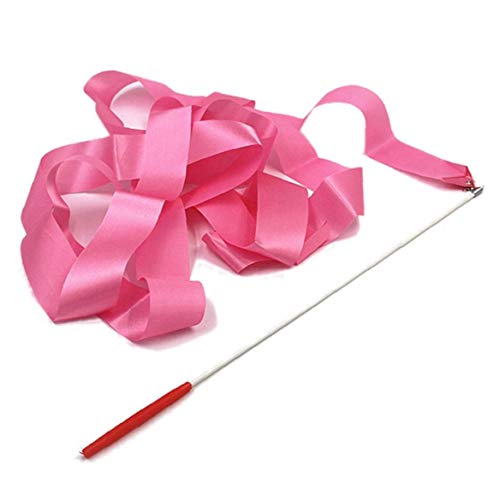 Zonfer 2 Metros De Cintas De Baile, Serpentinas Rítmica Cinta De La Gimnasia, Que Gira Varitas En Los Palillos para Niños Baile Artístico