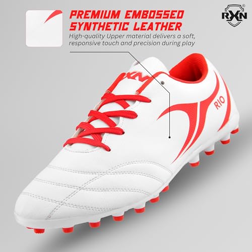 Image of RXN Men's Turbo Football Studs | Lightweight & Durable Cleats Football Shoes | Superior Traction for All Pitches | Premium Comfort & Performance for Every Match