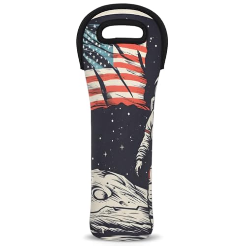 Neoprene Wine Tote Carrier Bag for Wine,Water, Champagne, Beer, Baby Bottles 15.6 x 5.1 Inches, Protective Wine Bag,Aerospace