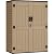 YITAHOME 59 Cuft Outdoor Tall Storage Shed, Waterproof Vertical Resin Shed for Garden, Garage, Patio, Lockable Tool Storage, No Shelves Included, Brown