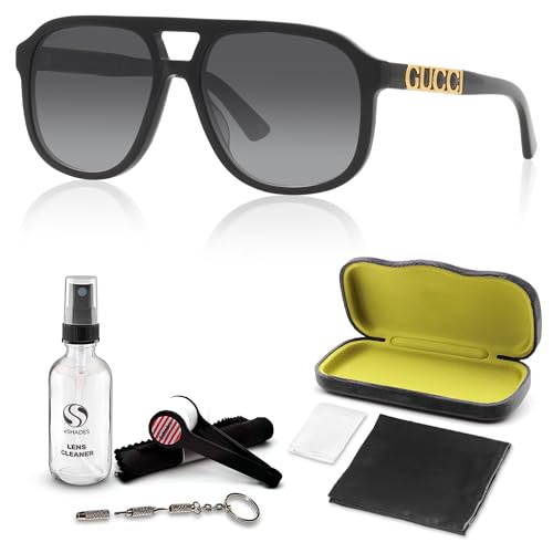 Gucci GG1188S Designer Sunglasses: Elegant Pilot Frame Eyewear with Premium eSHADES Kit - Epitome of Luxury and Style