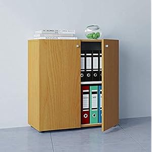 VCM Vandol Mini, bureaukast, archiefkast, boekenkast, universeel, ordner, kast, rek, beuken, 70 x 70 x 39 cm