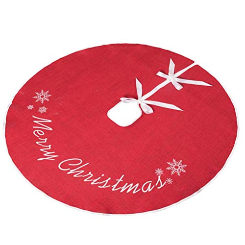 3 Pcs Christmas Tree Skirt Merry Christmas Tree Mat Christmas Party Supplies (Red) Christmas Decorations Gifts Ornaments #TOP4