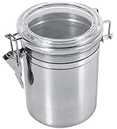 QANYEGN 4 Sizes Stainless Steel Canister, Food Storage Canisters, Stainless Steel Bottle, Caniste...