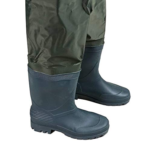 Foto von Q-Tac PVC Watstiefel mit Rutschfester Sohle, Anglerstiefel in der Größe 41 – 46 (42)
