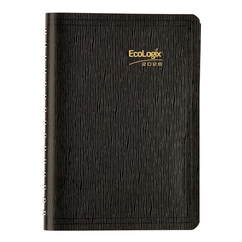 Brownline 2026 EcoLogix agenda quotidien 12 mois noir 8" x 5"