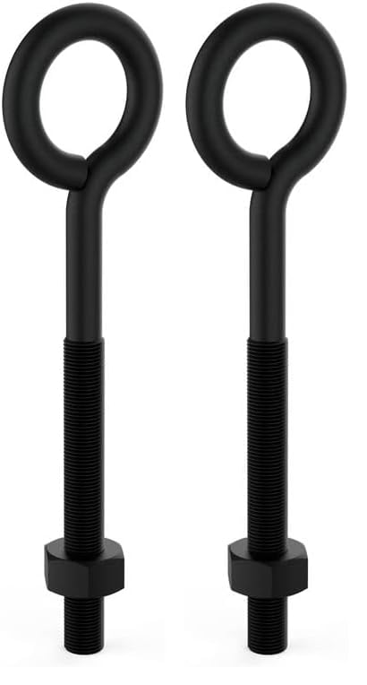 Image of National Hardware N820-086 Eye Bolt, 3 /8 inch x 6 inch, Storm Shine Finish (Pack of 2)
