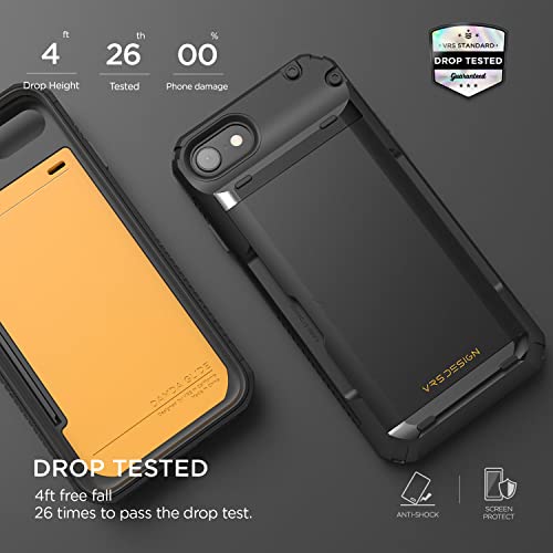 Vrs Design Damda Glide Pro For Iphone Se 3(2022) / Se 2(2020)/ 8 / 7 Case 4.7 Inch, With [4 Cards] [Semi Auto] Premium Sturdy Credit Card Slot Wallet #TOP7