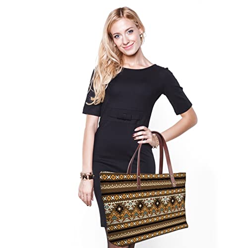 African Tribal Ethnic Print Women Tote Shoulder Bags Casual Handbag2