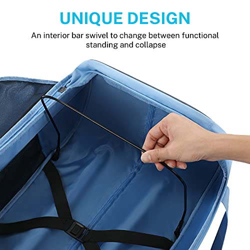 Gonex Rolling Duffle Bag with Wheels, 50L Travel Carry On Wheeled Duffel Luggage with Rollers 22 Inch, Navy Blue