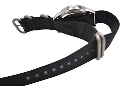 ArtStyle Watch Band with Colorful Nylon Material Strap and Heavy Duty Brushed Buckle