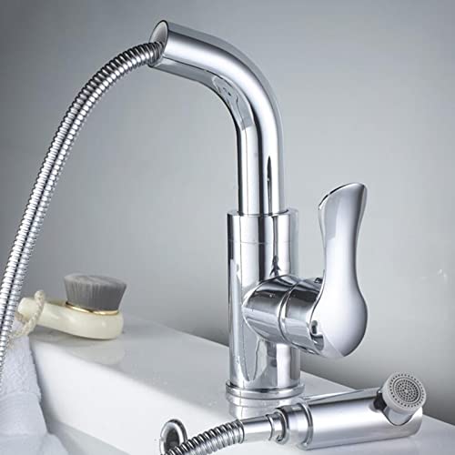 Robinet mitigeur de lavabo extractible pour simplifier la routine beauté en salle de bains