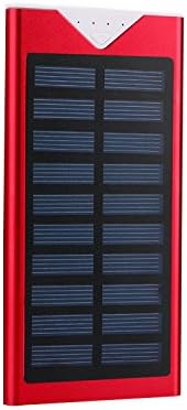 Solar Charger,Electric Camel 10800mAh Portable Solar Power Bank Dual USB LED Battery Charger for Outdoor iPhone,Samsung,Android Phones,GoPro Camera,GPS and More (Red)