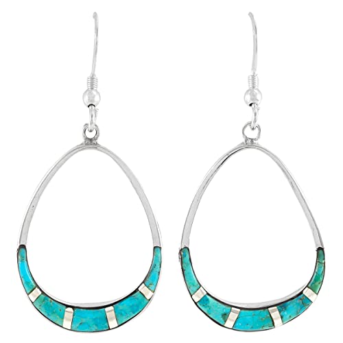 925 Sterling Silver Earrings Genuine Gemstones & Gemstones Pear-Shape Drop Dangles