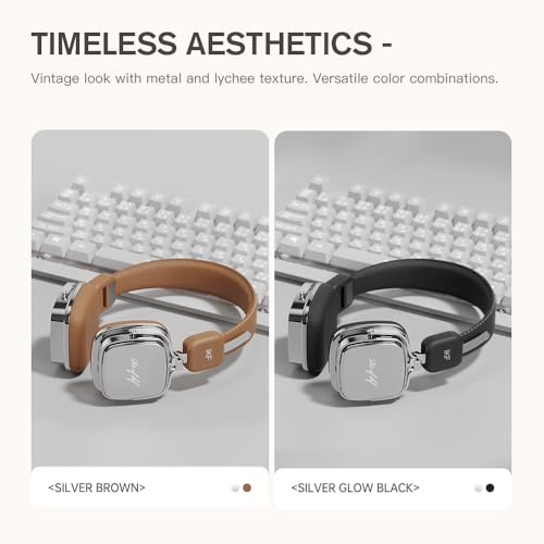 iKF R2 Retro Wireless Headphones, Bluetooth On-Ear Wired Headset, Foldable Design, Pure Bass, 60H Playtime, Bluetooth V5.4 - Image 2