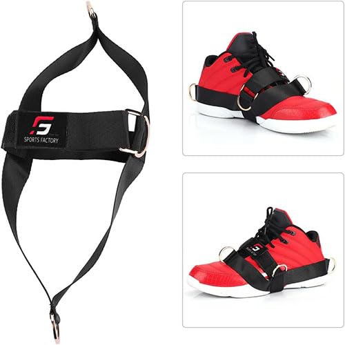 Sports Factory - 2 PCS Fitness Attachment Ankle Straps Glute Kickback Leg Exercise Abductors Resistance for Cable Machines Shoe Cover Pull Belt with 4 Connection Points - Image 3