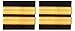 Produktbild handembroideryuk Zwei Bar klein schwarz Pilot Fluggesellschaft oder Merchant Marine Schulterriegel, Gold Streifen Schulterklappen (Paar)