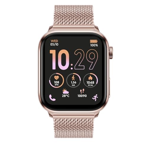 ICE-WATCH - Ice Smart 3.0 Rose Gold Milanese 1.78 AMOLED GPS - Montre connectée rectangulaire Rose-Gold pour Femme avec Bracelet en Metal - 024304 (1.78...