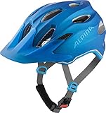 ALPINA Unisex - Kinder, CARAPAX JR. FLASH Fahrradhelm, true-blue matt, 51-56 cm
