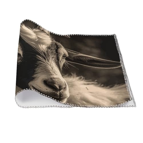 Sets de table chèvre noirs et blancs protecteurs et antidérapants