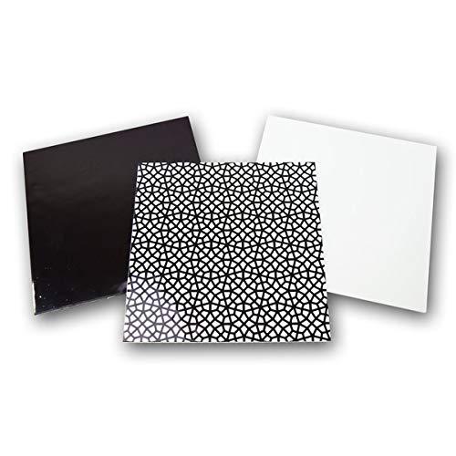Terrific Trio Painted Black and White Opalescent Glass Pack