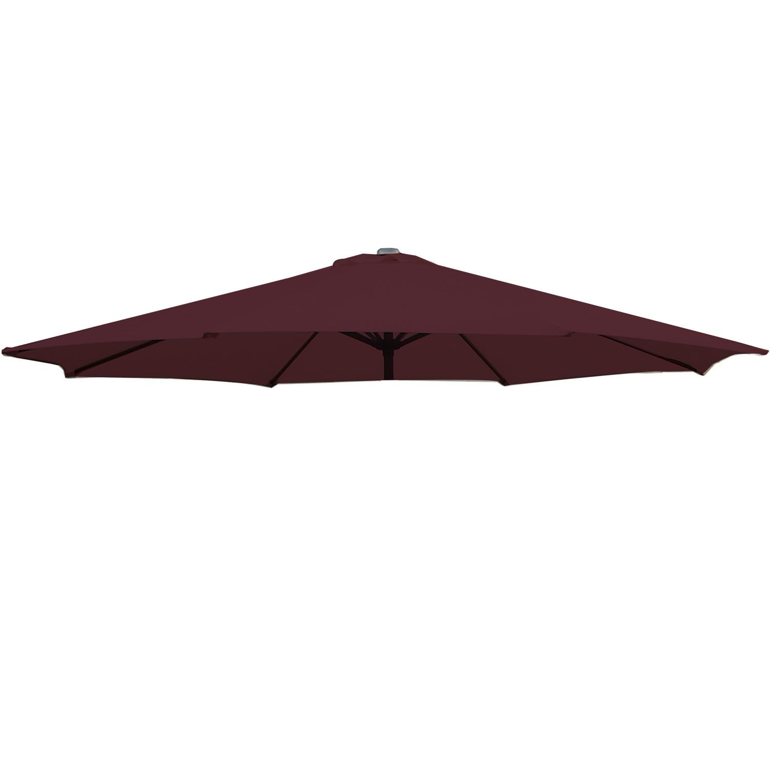 Lonsy 6/8 Arms Replacement Fabric Garden Parasol Canopy Cover 2/2.7/3M,Parasol Fabric Cloth,Waterproof/Wine Red/3M-(8 Ribs)